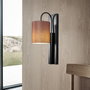 Opviq Lámpara de pared Baston - 3462 Negro y Marrón